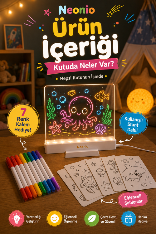 Neonio çizim panosu kullanımda